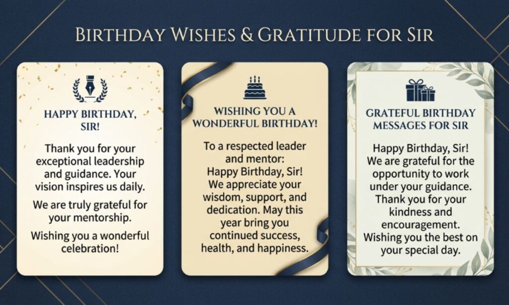 Grateful Birthday Messages for Sir