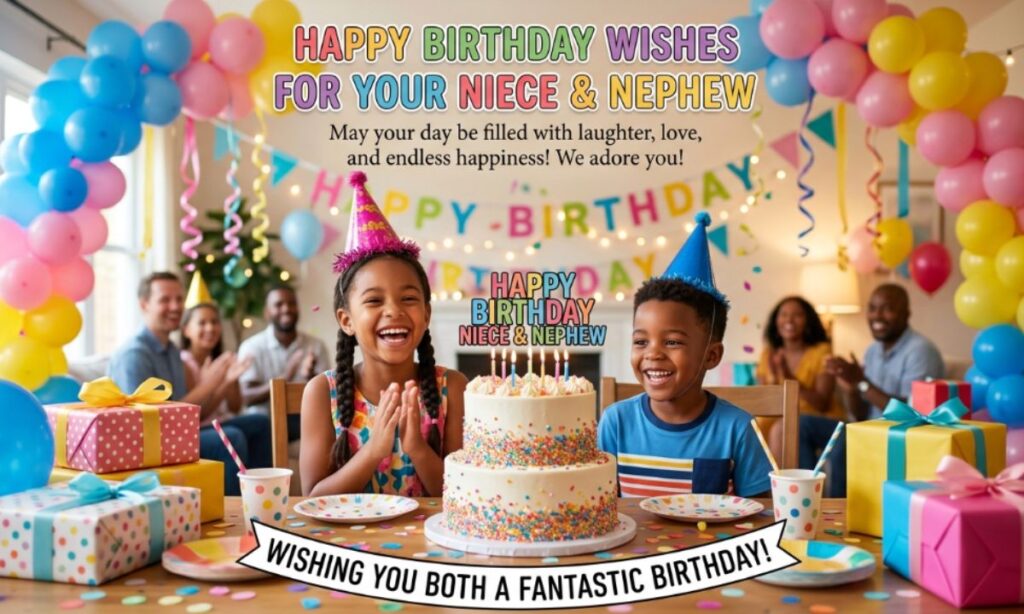 Happy Birthday Wishes for Your Niece and Nephew