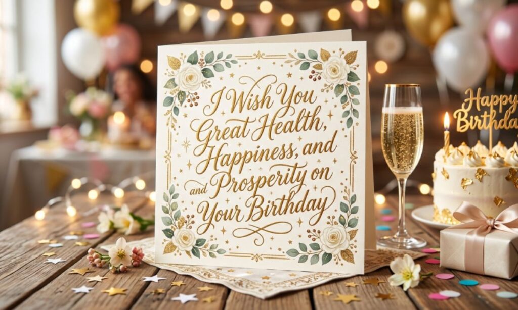 I Wish You Great Health, Happiness, and Prosperity on Your Birthday