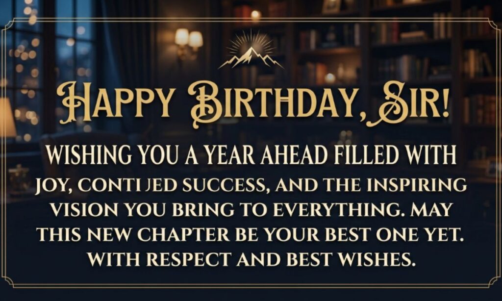 Inspirational Birthday Wishes for Sir