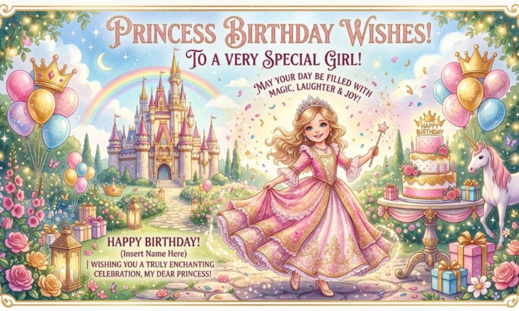 Princess Birthday Wishes