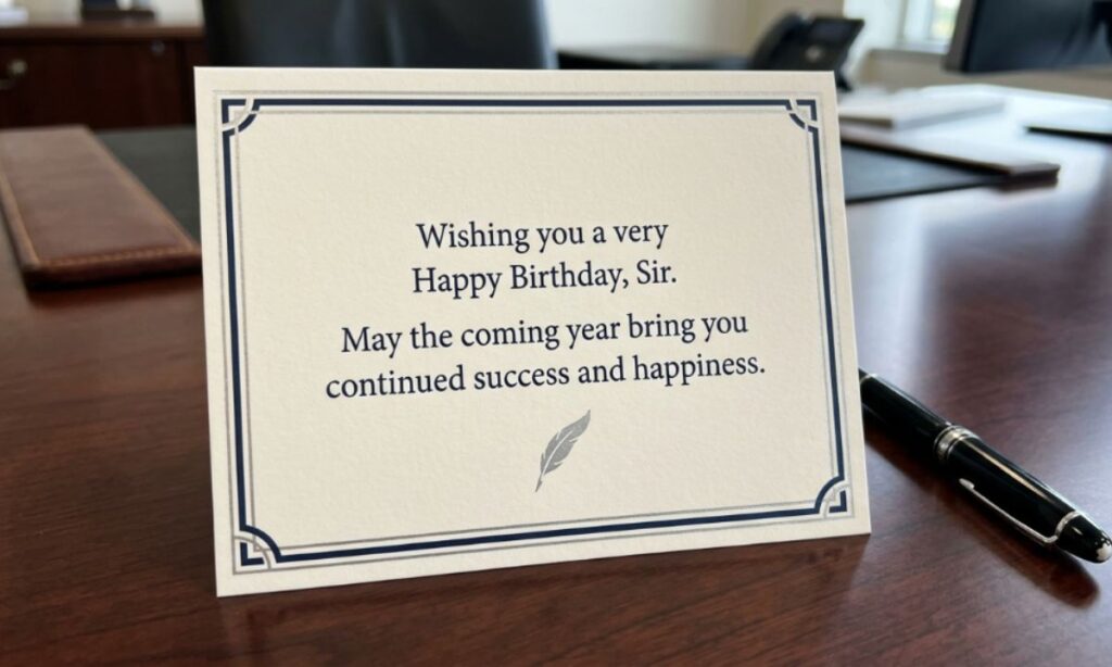Professional Birthday Wishes for Sir
