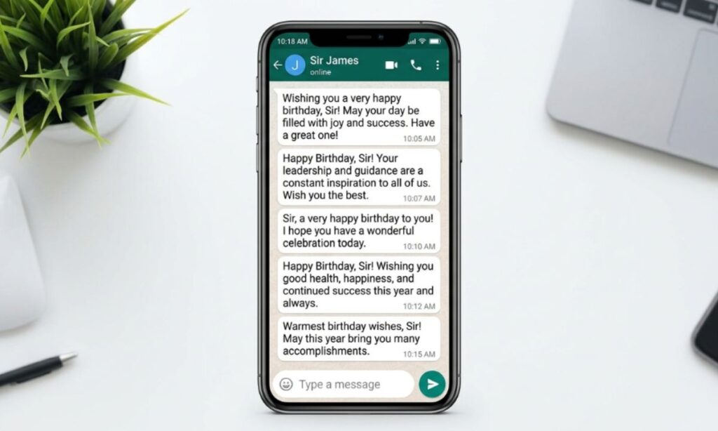 Short Birthday Messages for Sir for WhatsApp