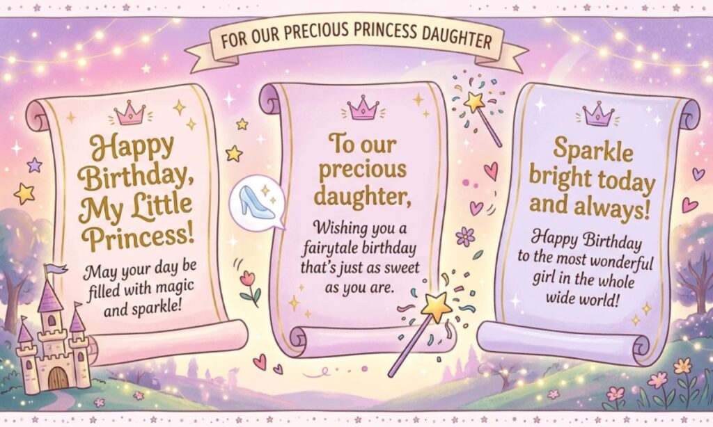 Short Birthday Wishes for Princess Daughter
