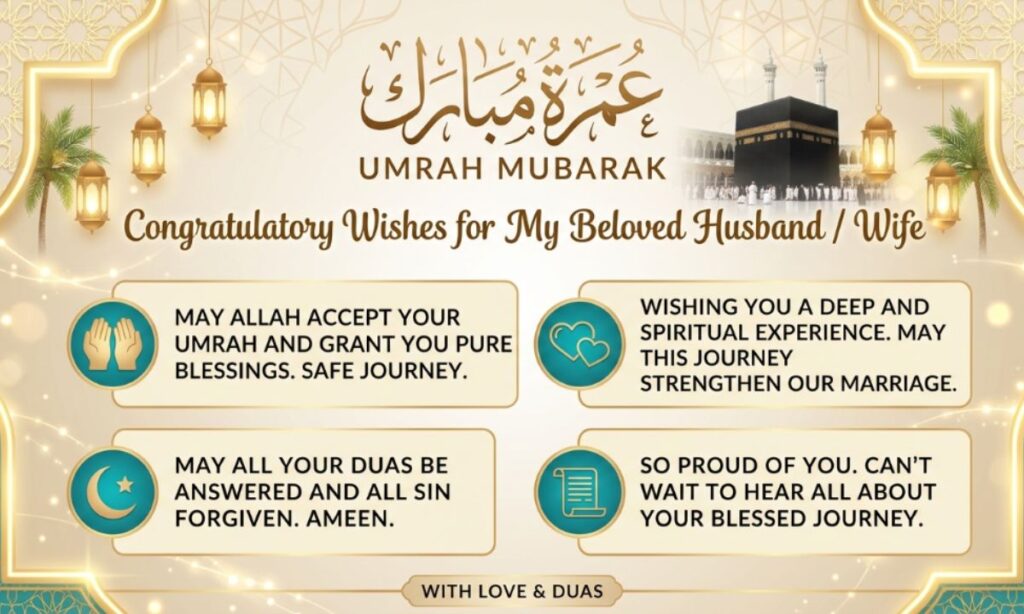 Umrah Mubarak Wishes for Husband or Wife