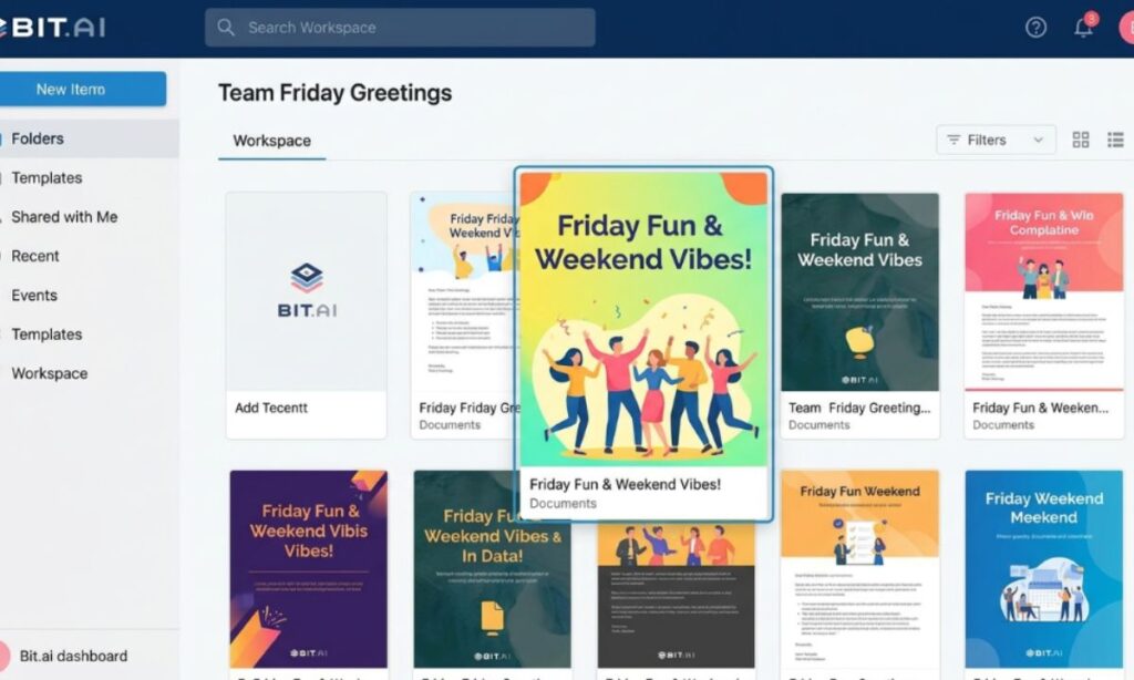 Using Bit.ai to Create and Share Friday Greetings