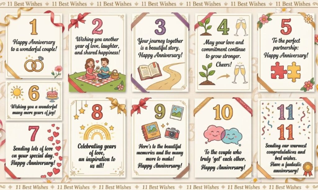 11 Best Wishes for Anniversaries