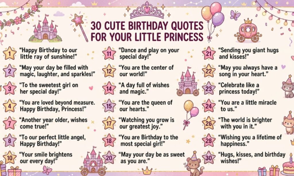 30 Cute Birthday Quotes for Your Little Princess