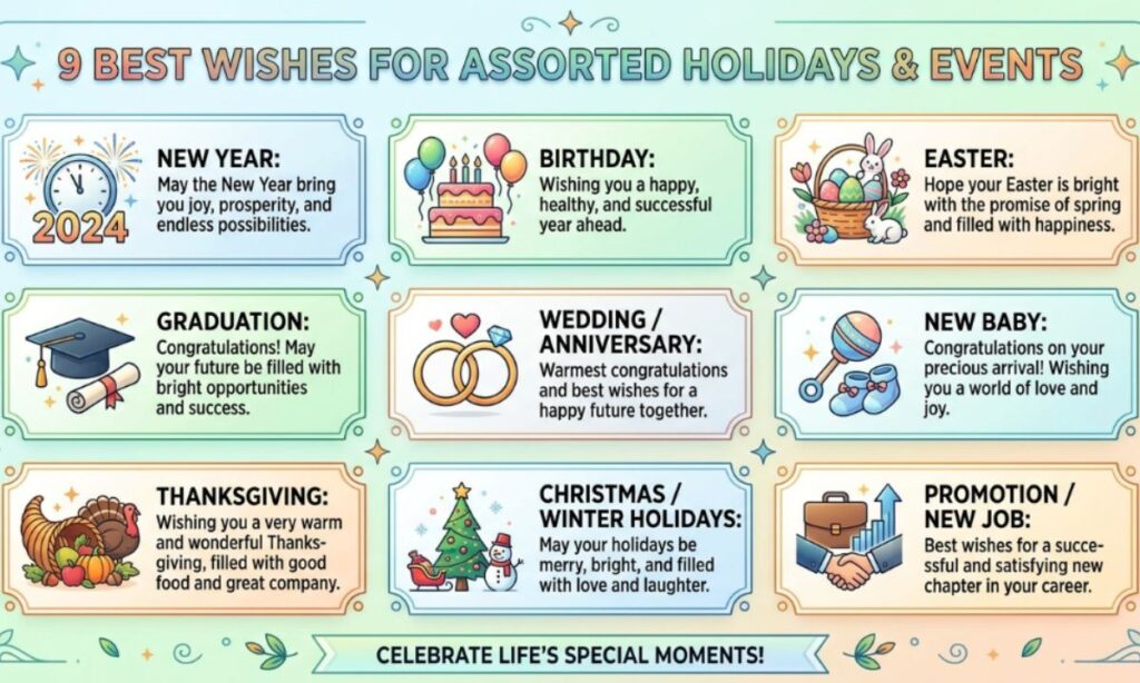 9 Best Wishes for Assorted Holidays and Events