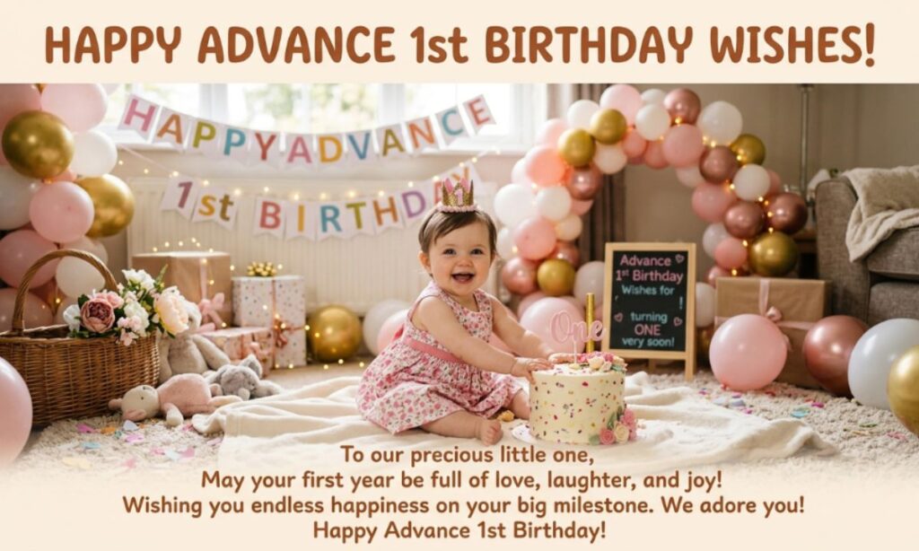 Advance 1st Birthday Wishes for Baby