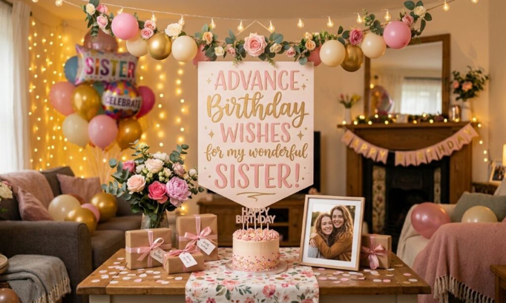 Advance Birthday Wishes for Sister