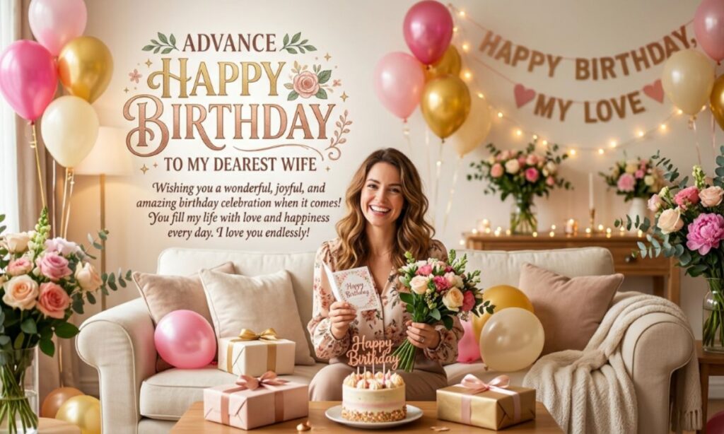 Advance Happy Birthday Wishes for Wife