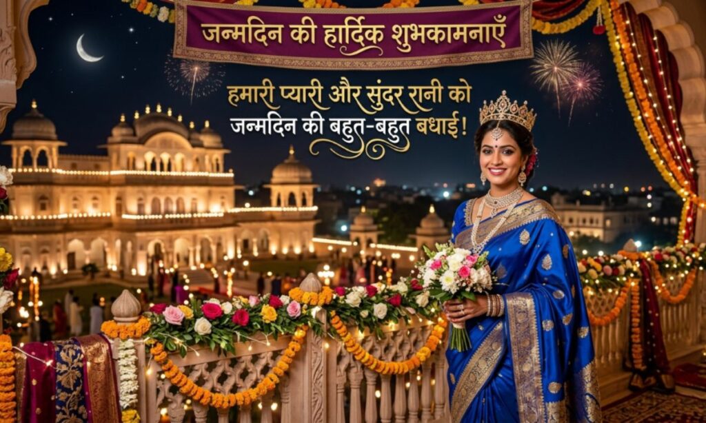 Beautiful Queen Birthday Wishes in Hindi