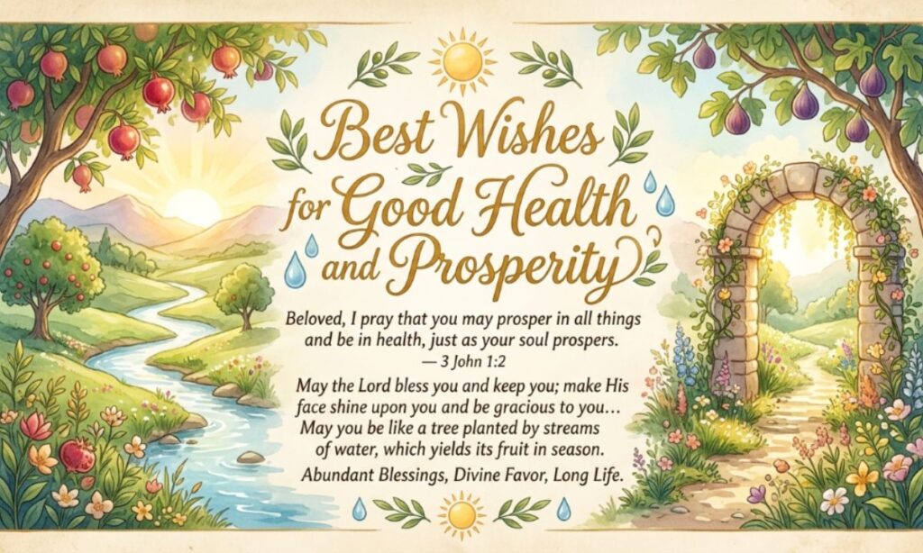 Best Wishes for Good Health and Prosperity – Bible Verse Inspired Blessings