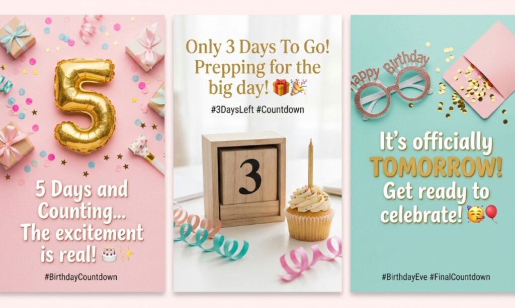 Birthday Countdown Captions