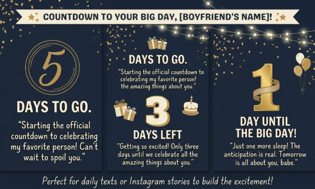 Birthday Countdown Quotes for Boyfriend