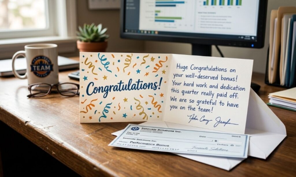Bonus Congratulations Messages