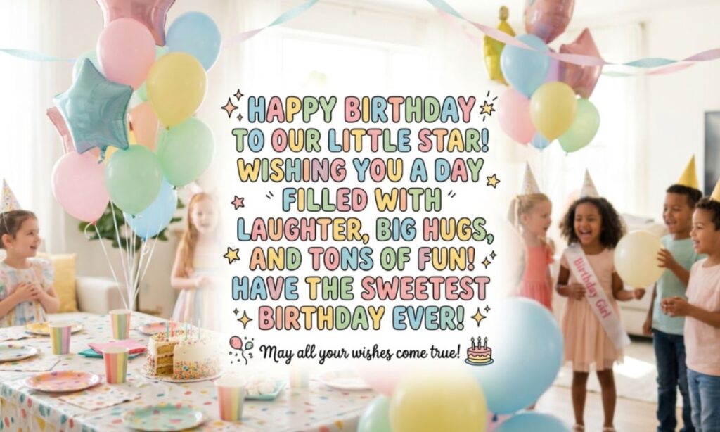 Cute & Sweet Birthday Wishes for Kids
