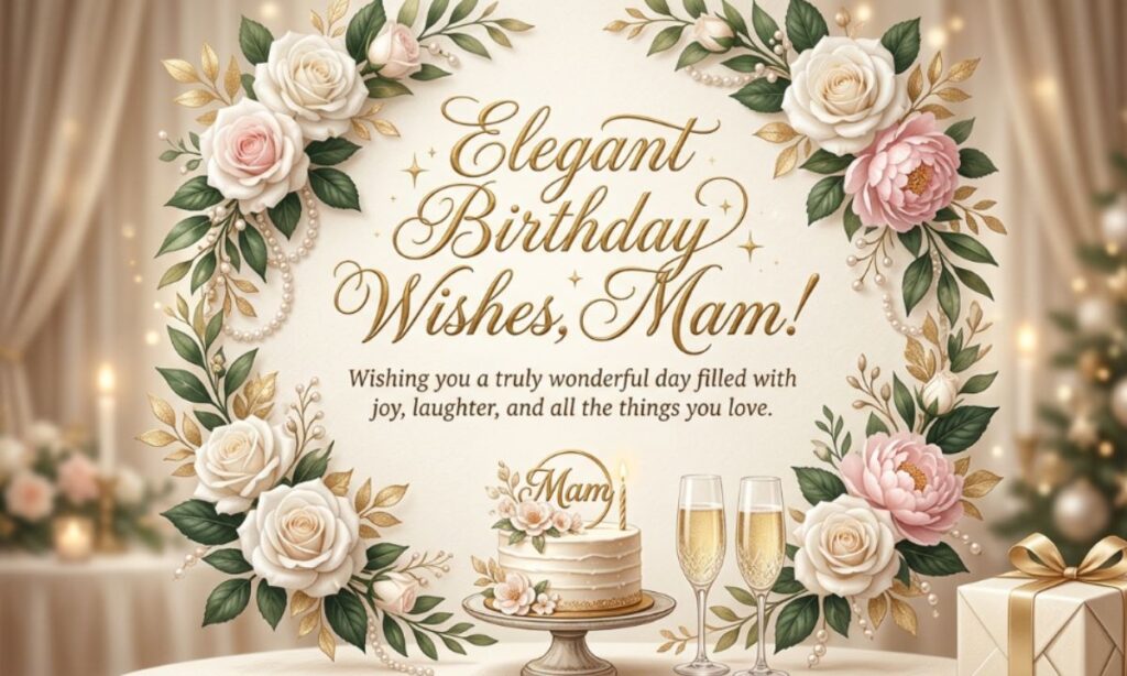 Elegant Birthday Wishes Mam