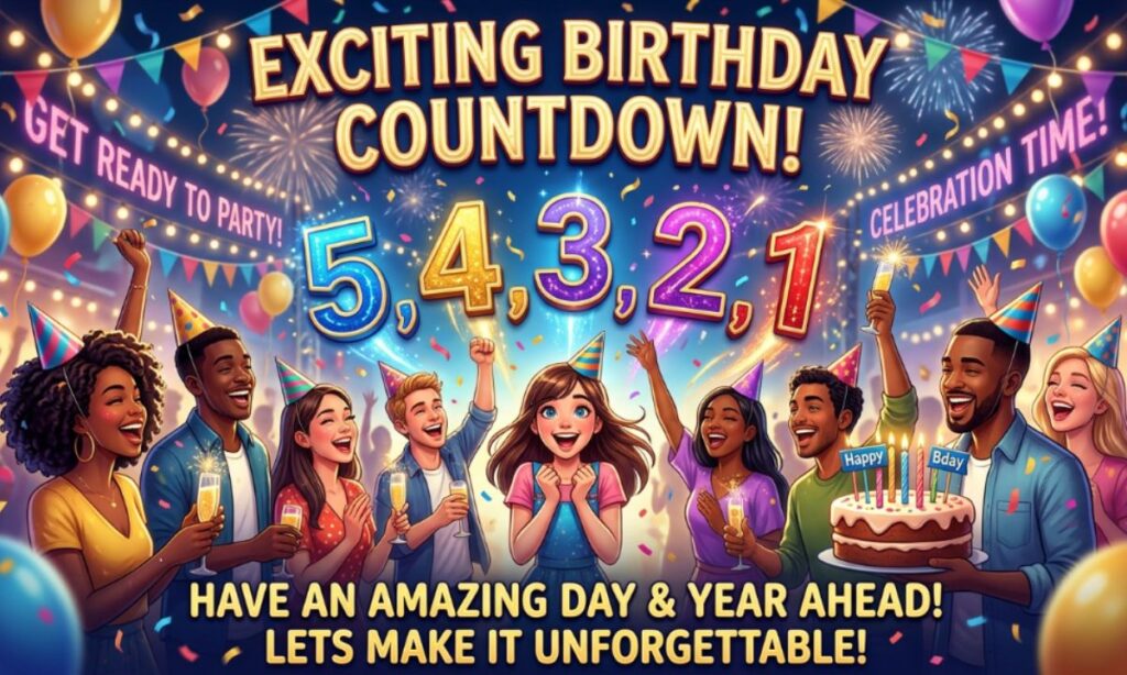 Exciting Happy Birthday Countdown Wishes in English