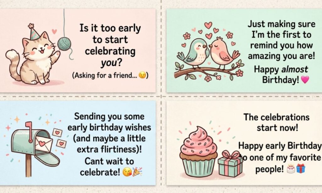 Flirty & Cute Advance Birthday Messages