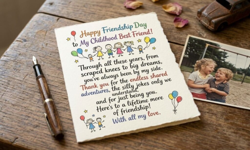 Friendship Day Wishes for Childhood Friends