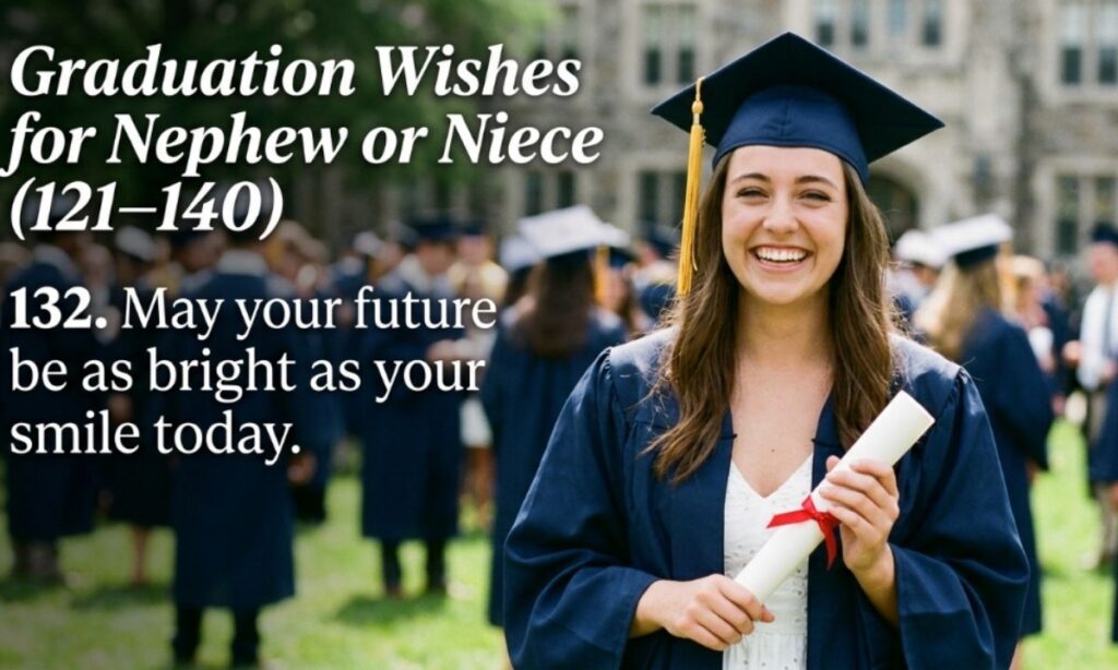 Graduation Wishes for Nephew or Niece (121–140)