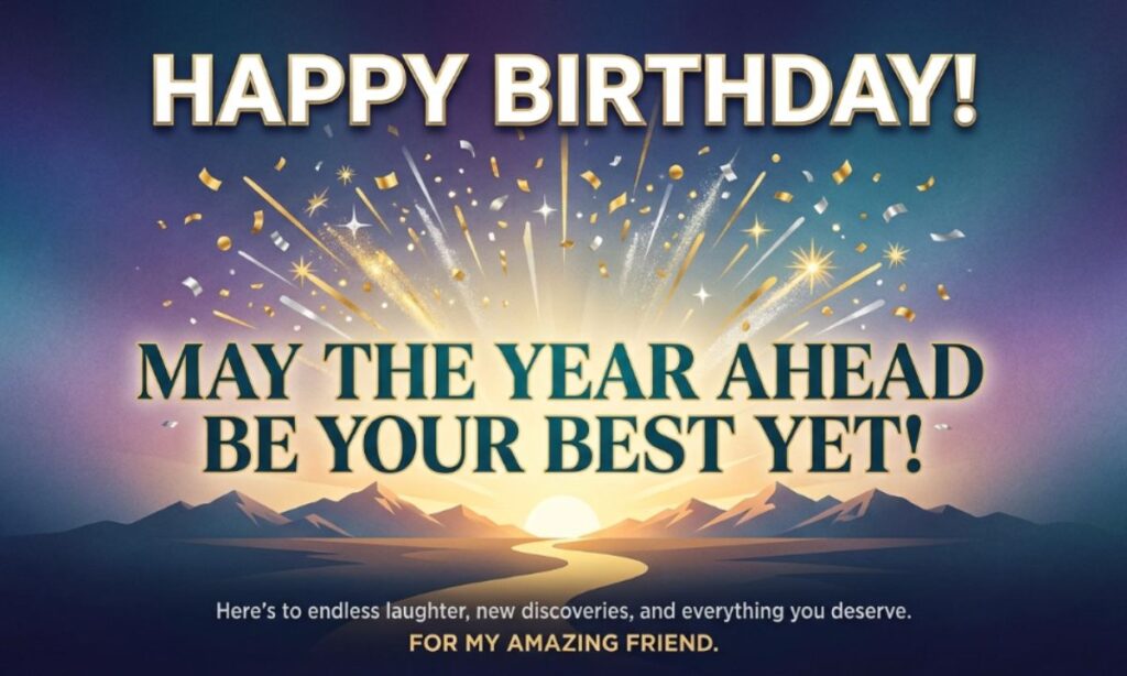 Great Year Ahead Birthday Wishes for Friends