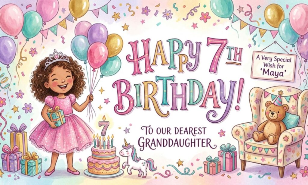 Happy 7th Birthday Wishes for Granddaughter