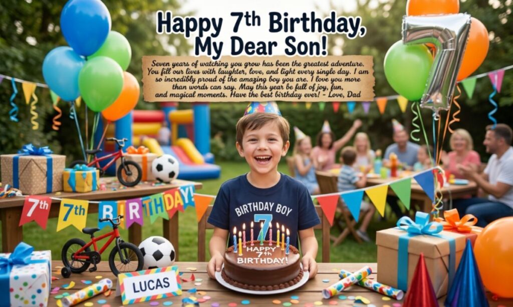 Happy 7th Birthday Wishes for Son From Dad
