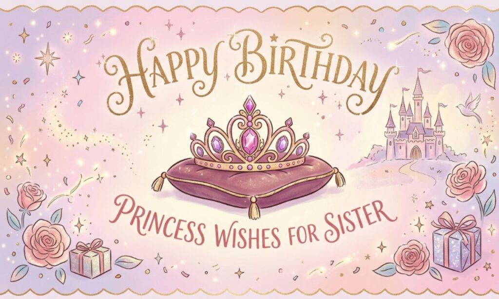 Happy Birthday, Princess Wishes for Sister