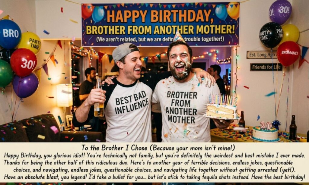 Happy Birthday Wishes for Brother from Another Mother – Funny Edition