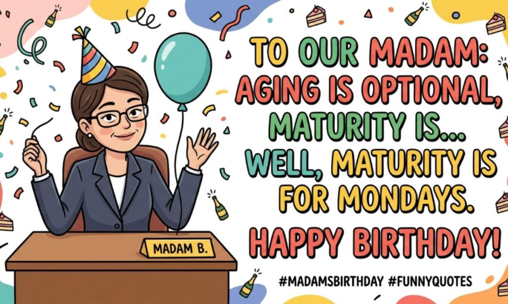 Happy Birthday Wishes for Madam Quotes Funny