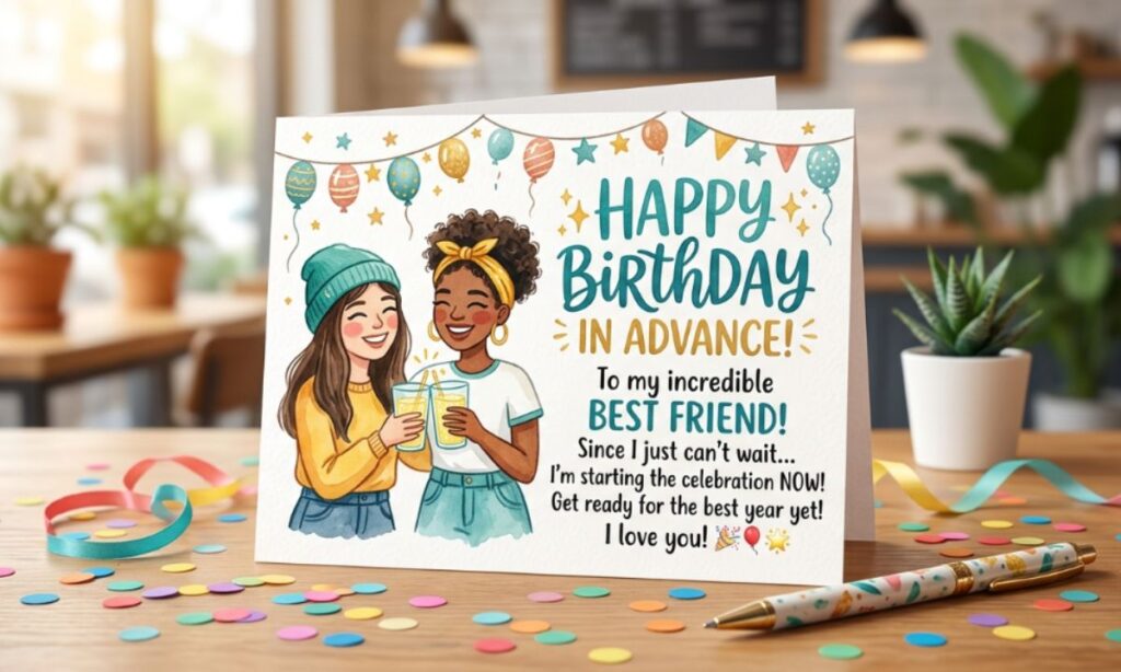 Happy Birthday in Advance Message for Best Friend