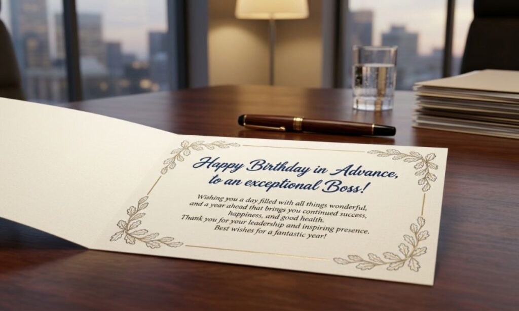 Happy Birthday in Advance Message for Boss