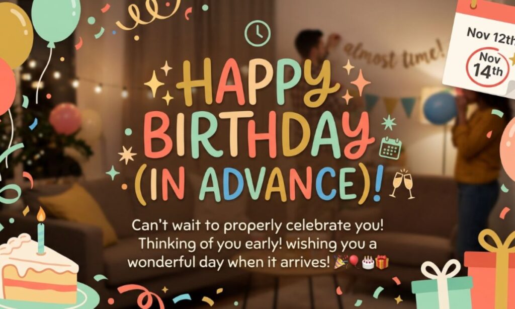 Happy Birthday in Advance Message for Social Media