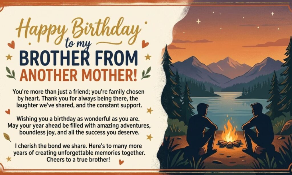 Heart Touching Birthday Wishes for Brother From Another Mother