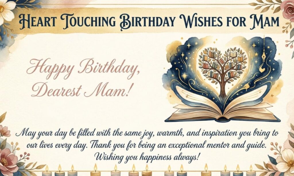 Heart Touching Birthday Wishes for Mam In English