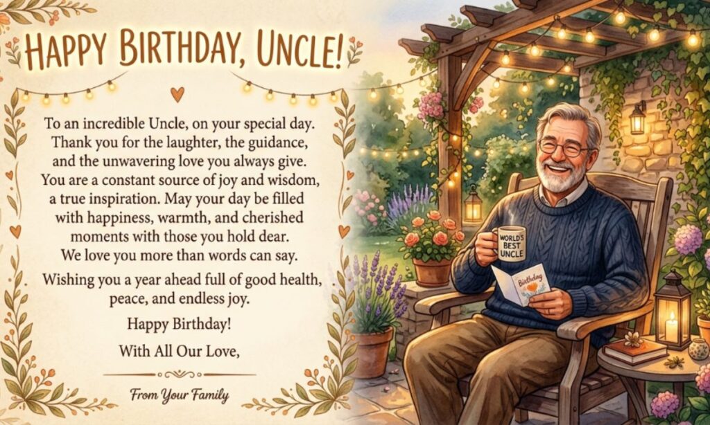 Heart Touching Birthday Wishes for Uncle