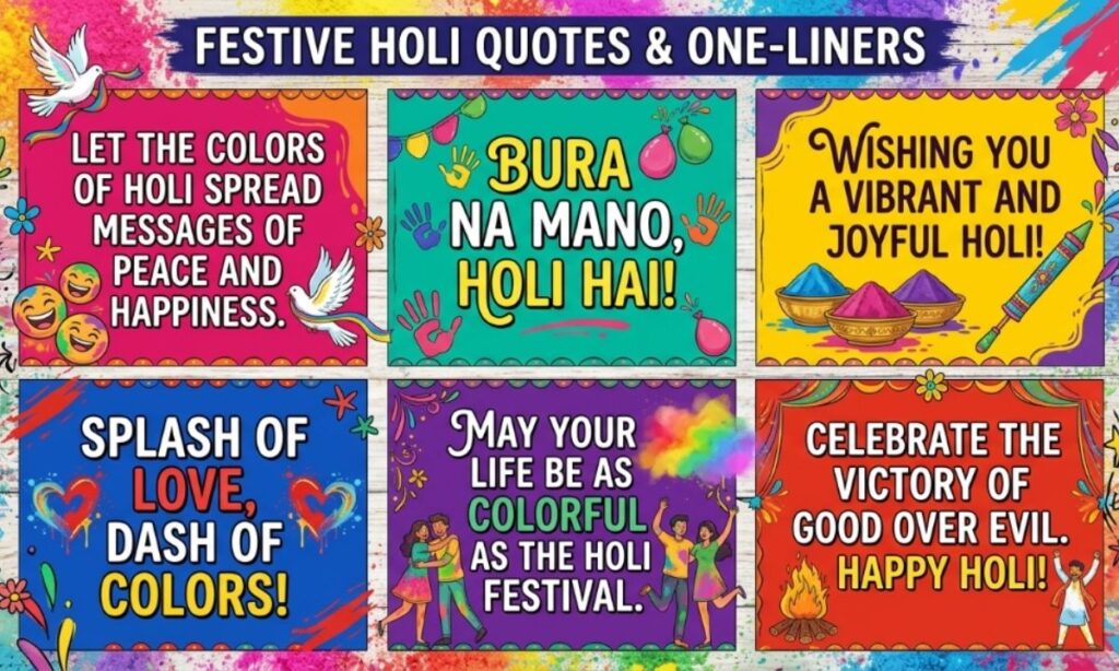 Holi Quotes and One-Liners