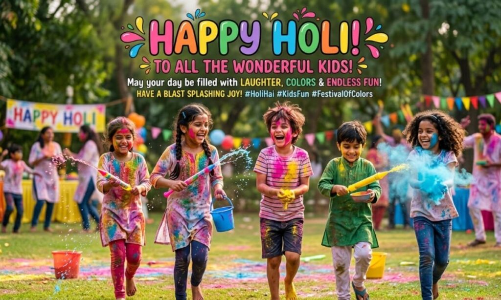 Holi Wishes for Kids
