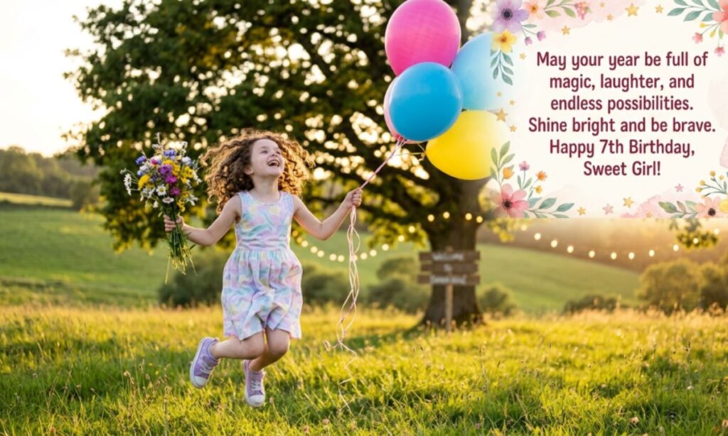 Inspirational 7th Birthday Wishes for Girl