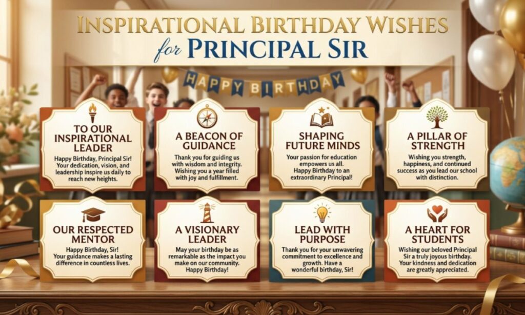 Inspirational Birthday Wishes for Principal Sir
