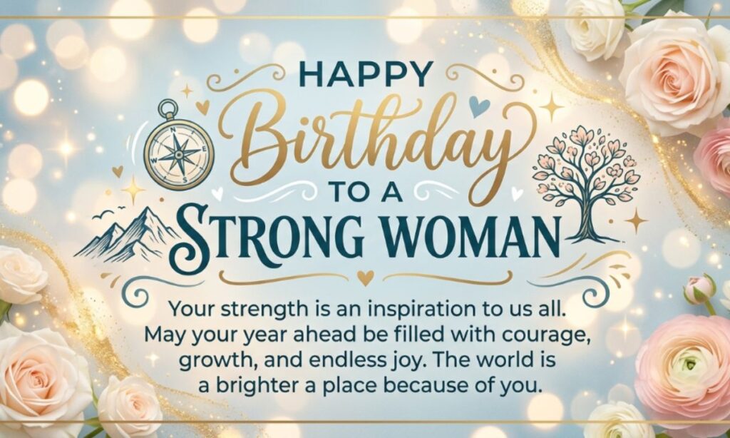 Inspirational Birthday Wishes for a Strong Woman in English