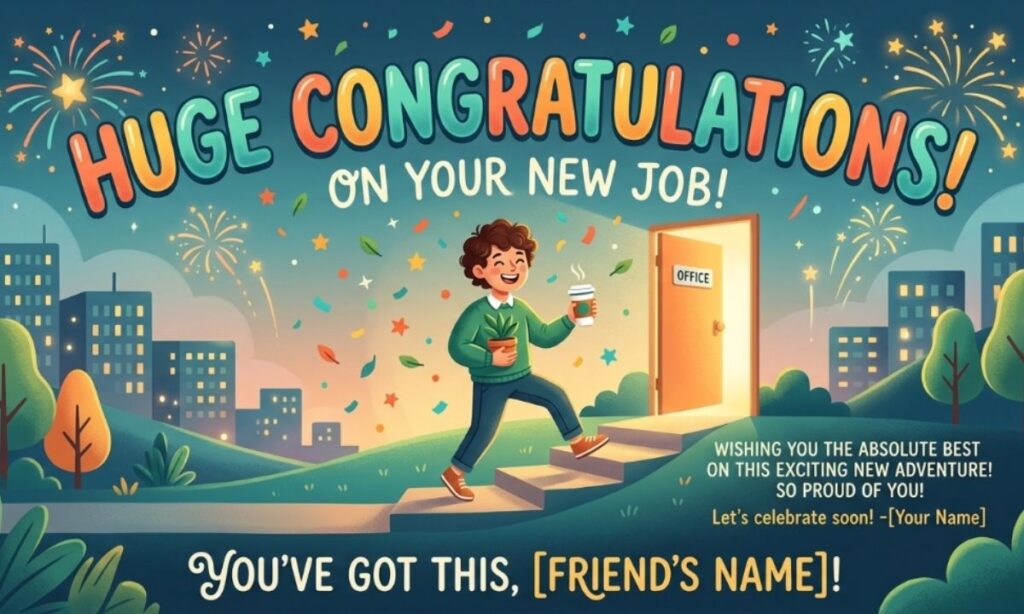 New Job Wishes for a Friend