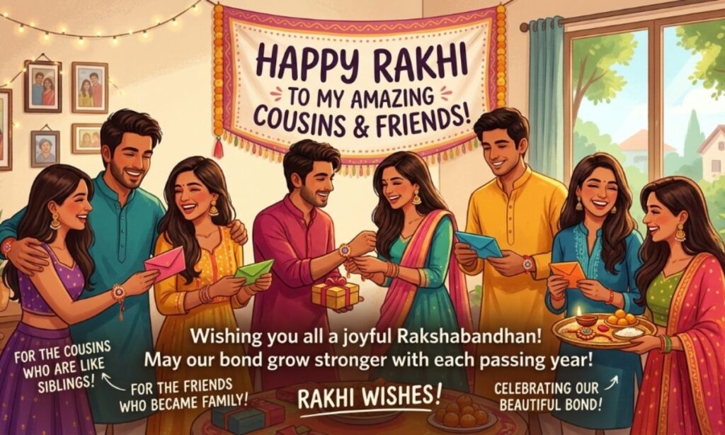 Rakhi Wishes for Cousins and Friends