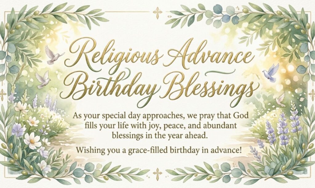 Religious Advance Birthday Blessings