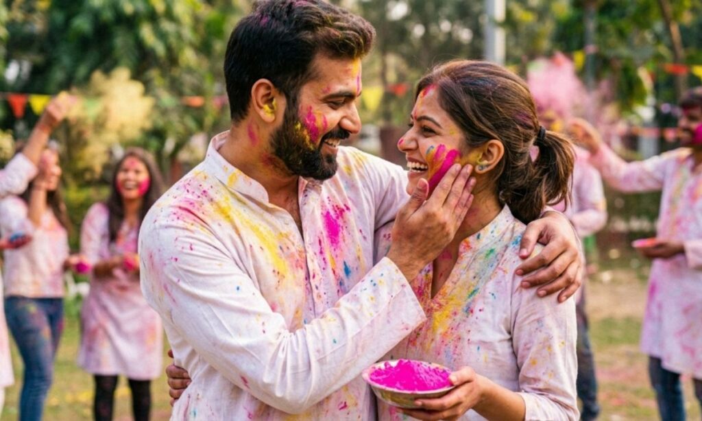 Romantic Holi Wishes for Partner