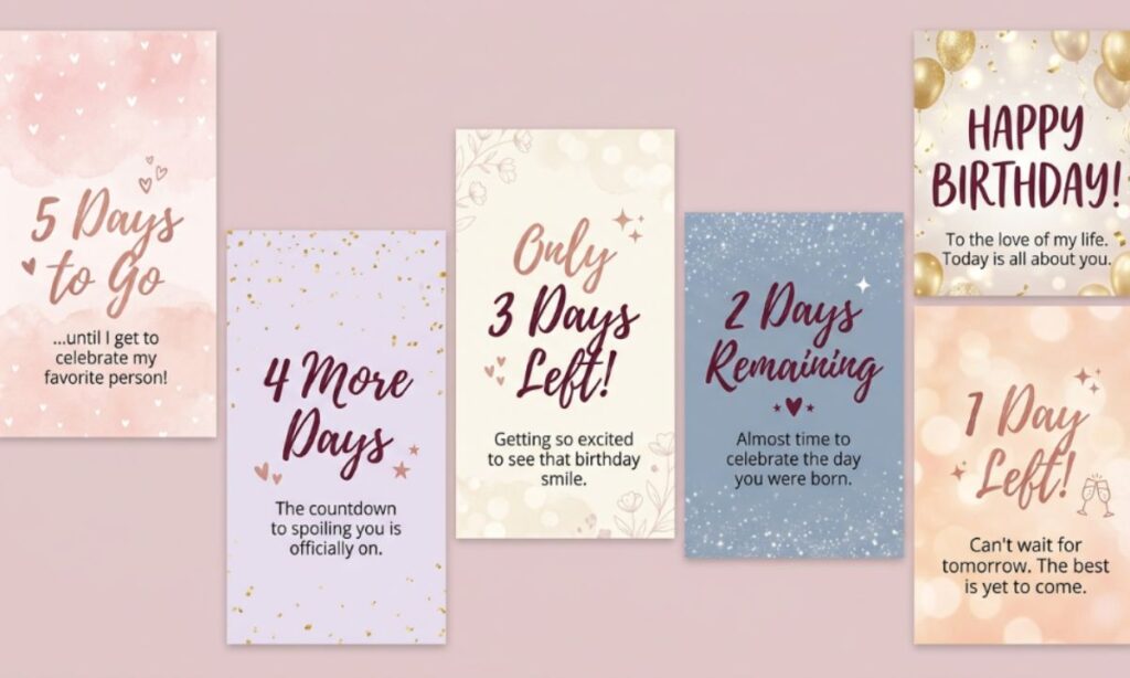 Short Birthday Countdown Quotes for Love