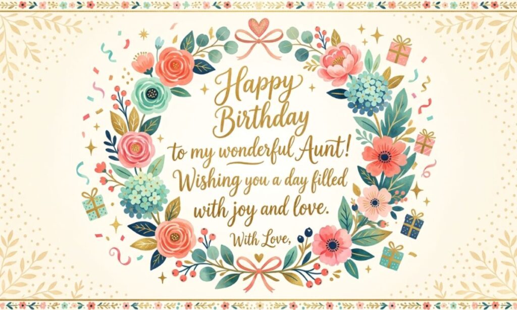 Short Birthday Message for Aunt